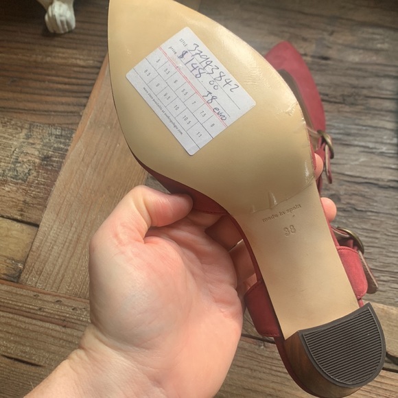 Anthropologie Cleo B Maroon Pointed Heels - Picture 8 of 8